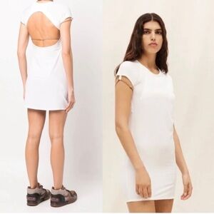 Nike x Jacquemus La Robe White Women’s Mini Dress with Back Cutout, Size Large